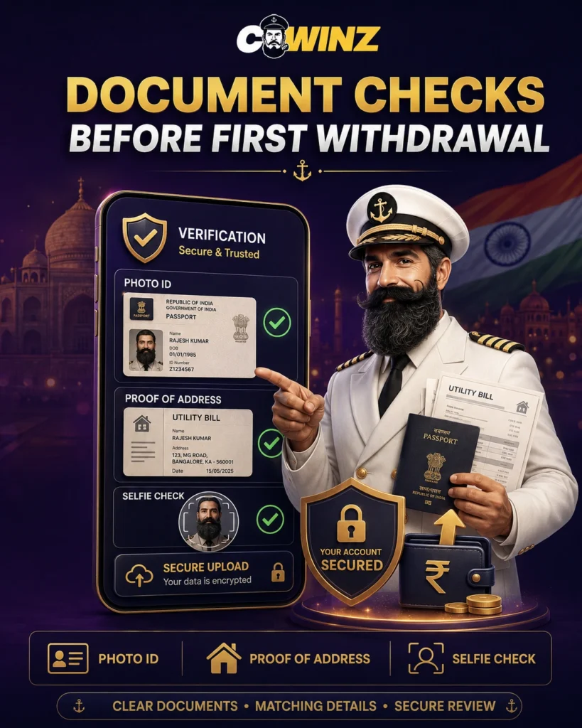 The captain points out the formalities and document checks